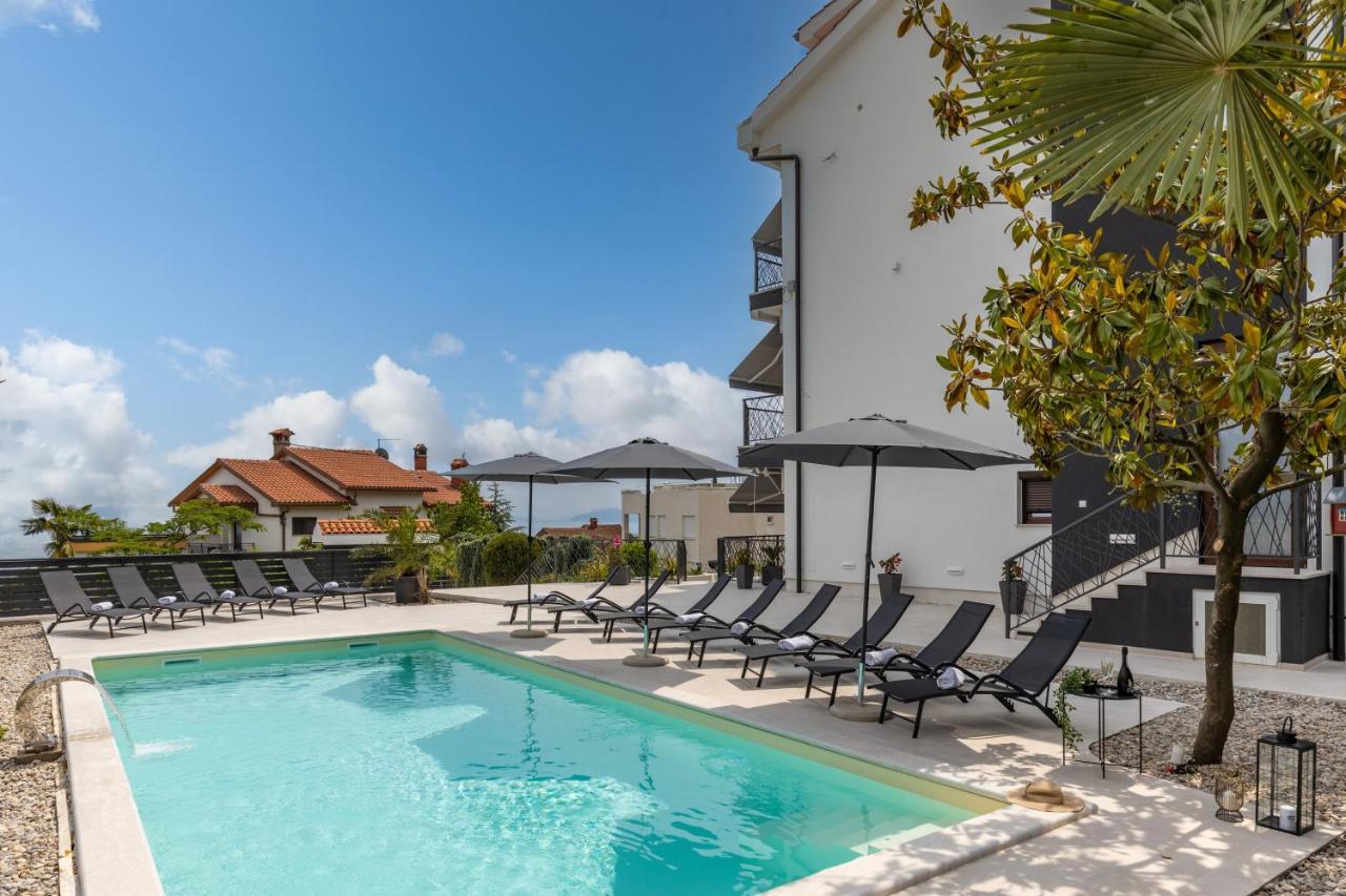 Villa Adriatic, Apartment Enio With Swimming Pool, Panoramic Sew View, Free Parking Ičići Dış mekan fotoğraf